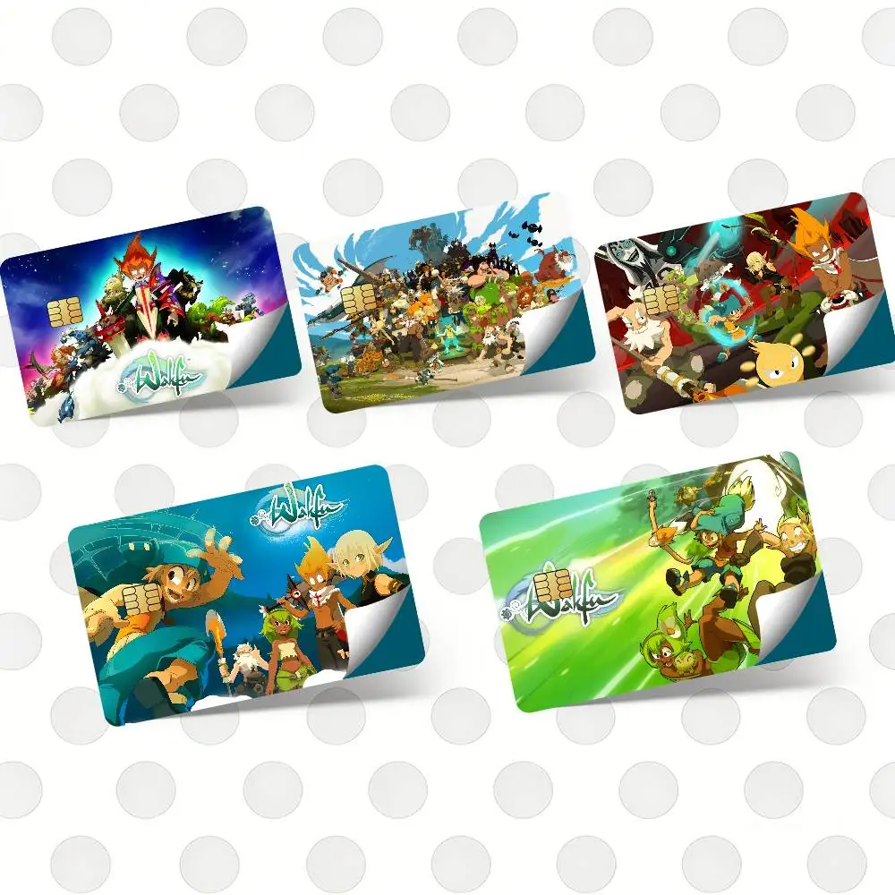 W-Wakfu Fashion Credit Card Skin Sticker Cover Decal Wrap Debit Card Stickers Durable Removable