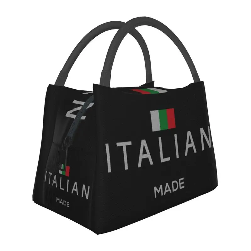 

Italian Made Italy Flag Thermal Insulated Lunch Bag Women Resuable Lunch Tote for Office Outdoor Multifunction Meal Food Box