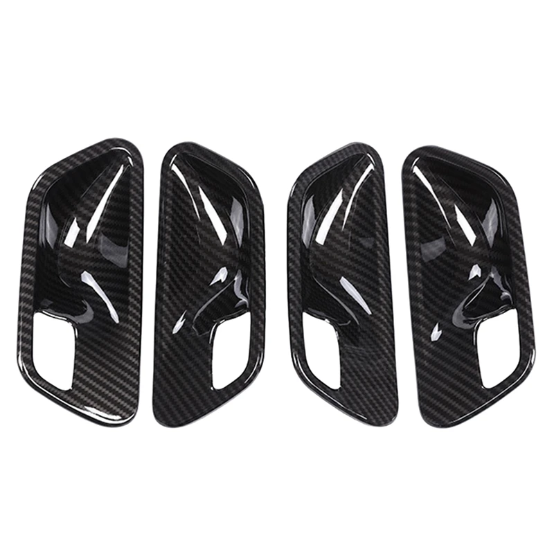 NewCarbon Fiber Look Car Door Handle Covers Trim for -BMW 3 4 Serises F30 F34 3GT Interior Auto Accessories