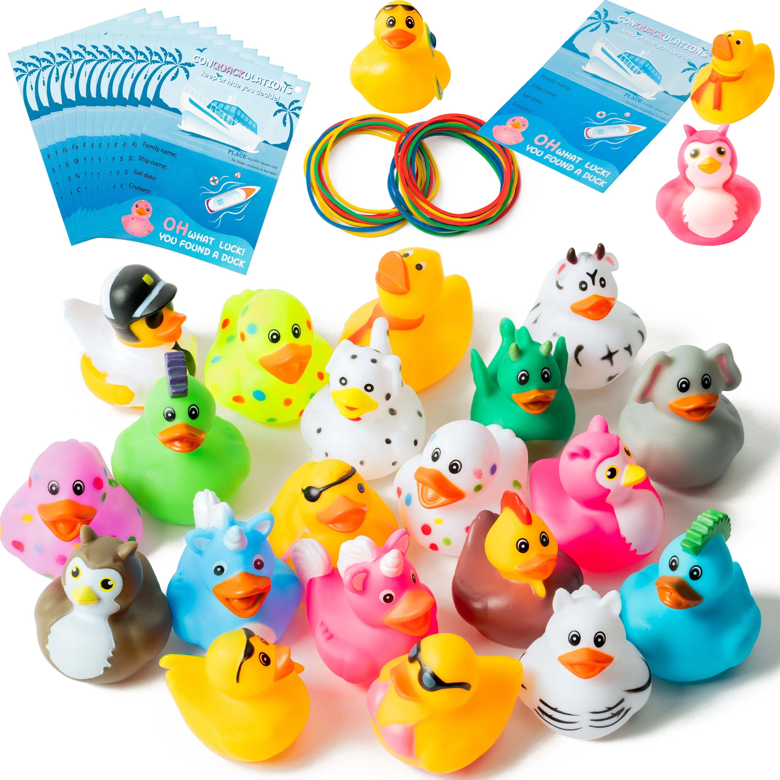 

Мини-резиновая утка, разноцветные резиновые утки для круизных кораблей, круизные утки для скрытия с бирками, сувениры для летней вечеринки