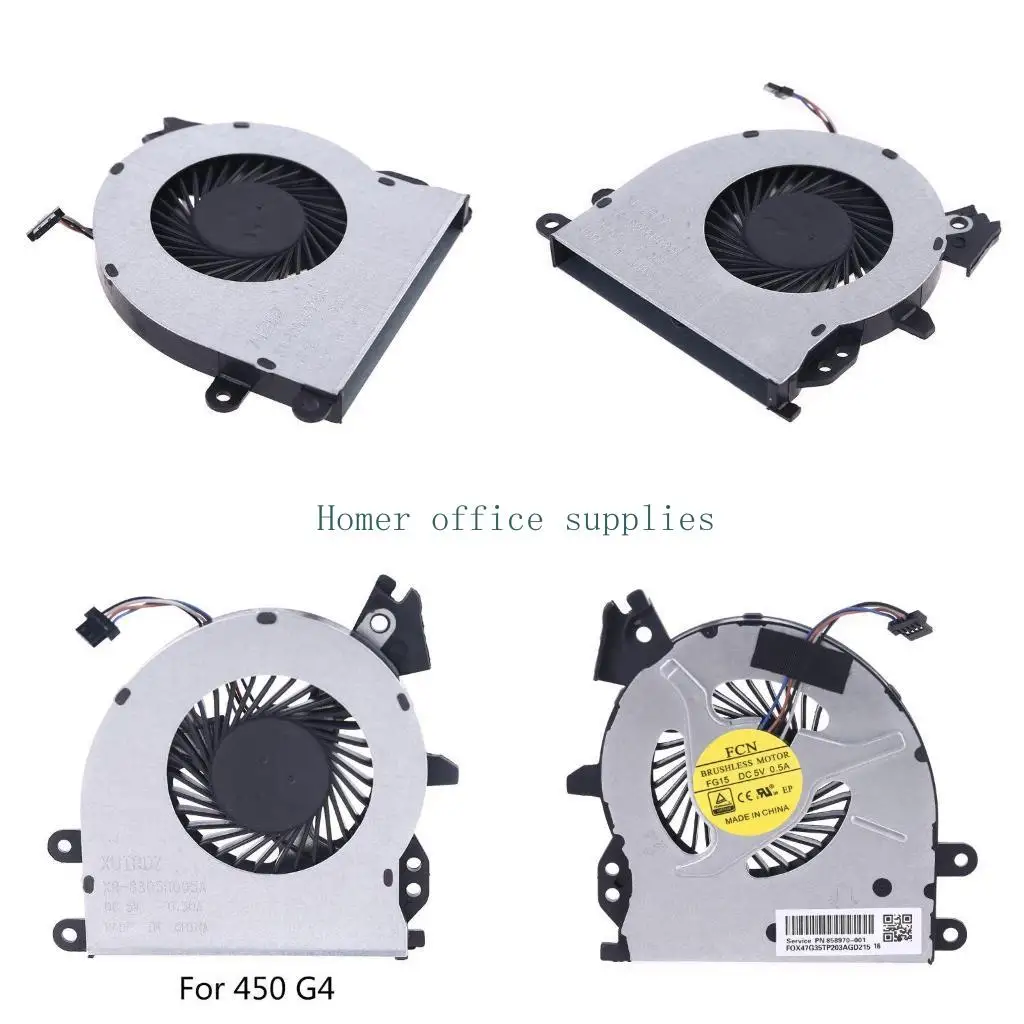 

K43B Replacement CPU Fan Laptop Cooling Fan 4-pin 4-Wires CPU Heatsink Radiator for Hp Probook 450 455 470 Laptop Parts