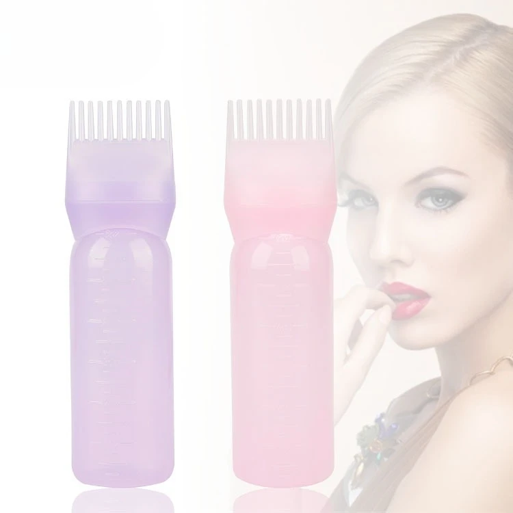 Barber shop shampoo shampoo bottle hair dye perm hair salon special with scale hair dye bottle toothed plastic medicine bottle