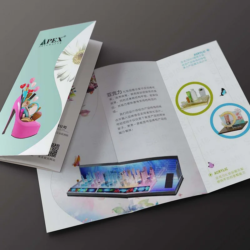 กําหนดเอง. ส่วนลด 70% หน้าพิมพ์โบรชัวร์หน้าสีการผลิตตรากรวมเปิดโบรชัวร์การพิมพ์แบบกําหนดเองโฆษณา A4 สองด้าน