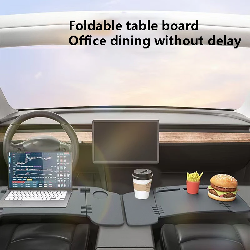Car Tray Table Steering Wheel Laptop Stand Clear Texture Easy Installation Process Is Firm And Durable For Tesla Model 3 Model