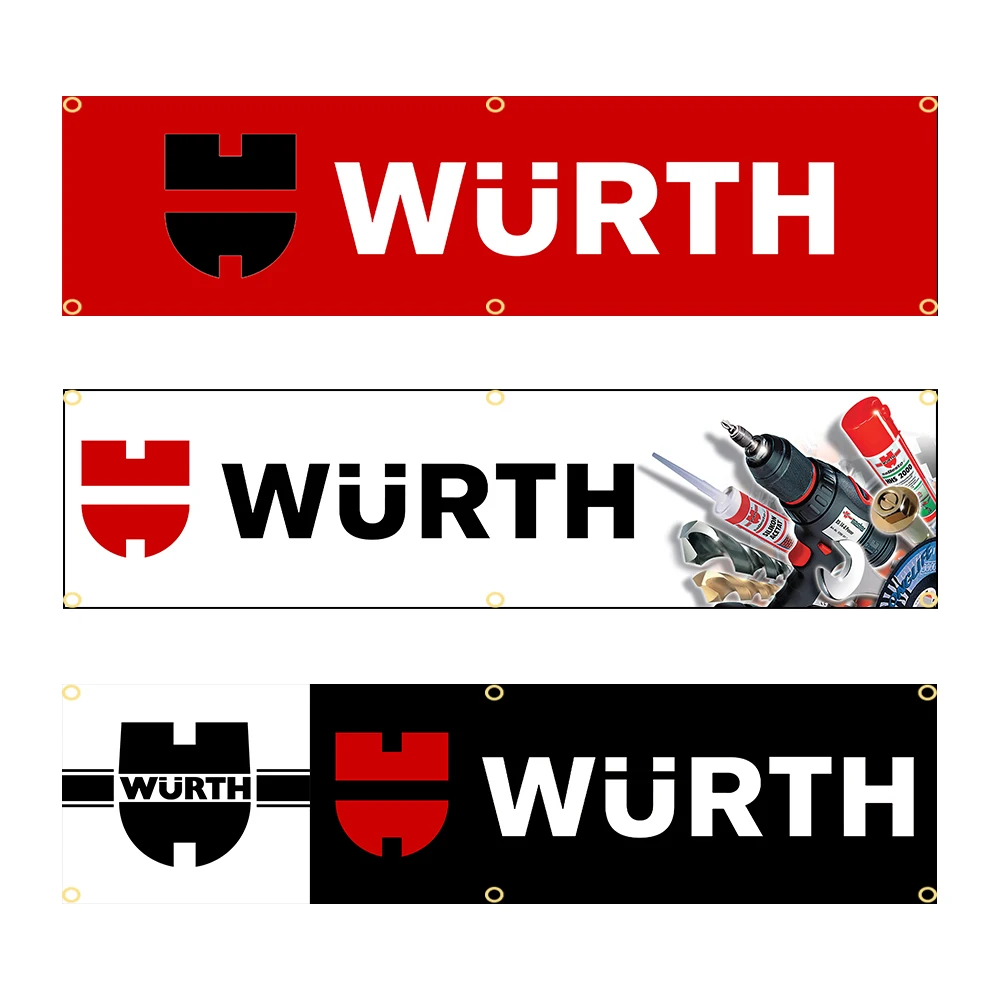 60X240cm  Wurths Tool Banner Flag Polyester Printed Garage or Outdoor Decoration Tapestry