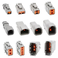 Deutsch Type DTM Connector 22-16AWG DTM06-2S/DTM04 2P/3P/4P/6P/8P/12P Waterproof Electrical Connector For Car Automobile