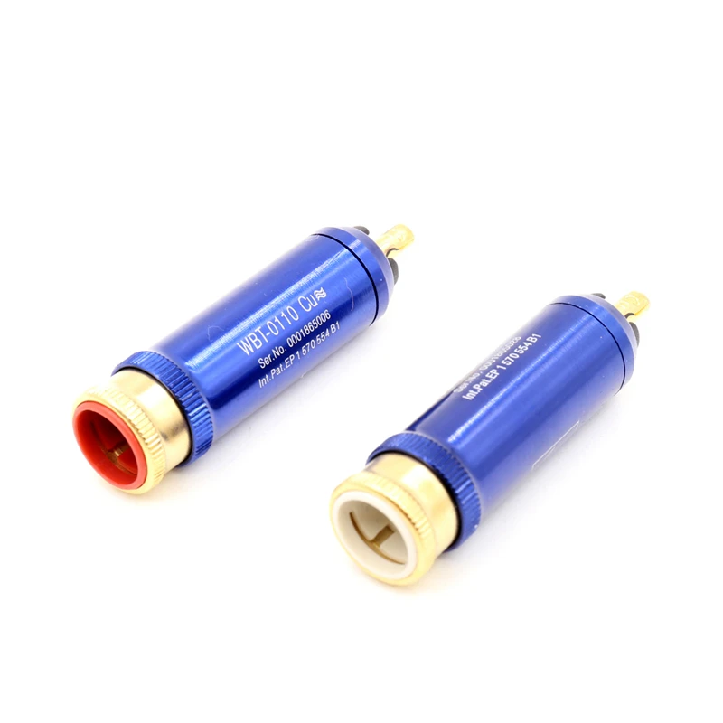 4Pcs WBT-0110Cu Nextgen RCA Hifi plug Hi-end Gold Plated audio frequency Cable Cord Plugs Connector