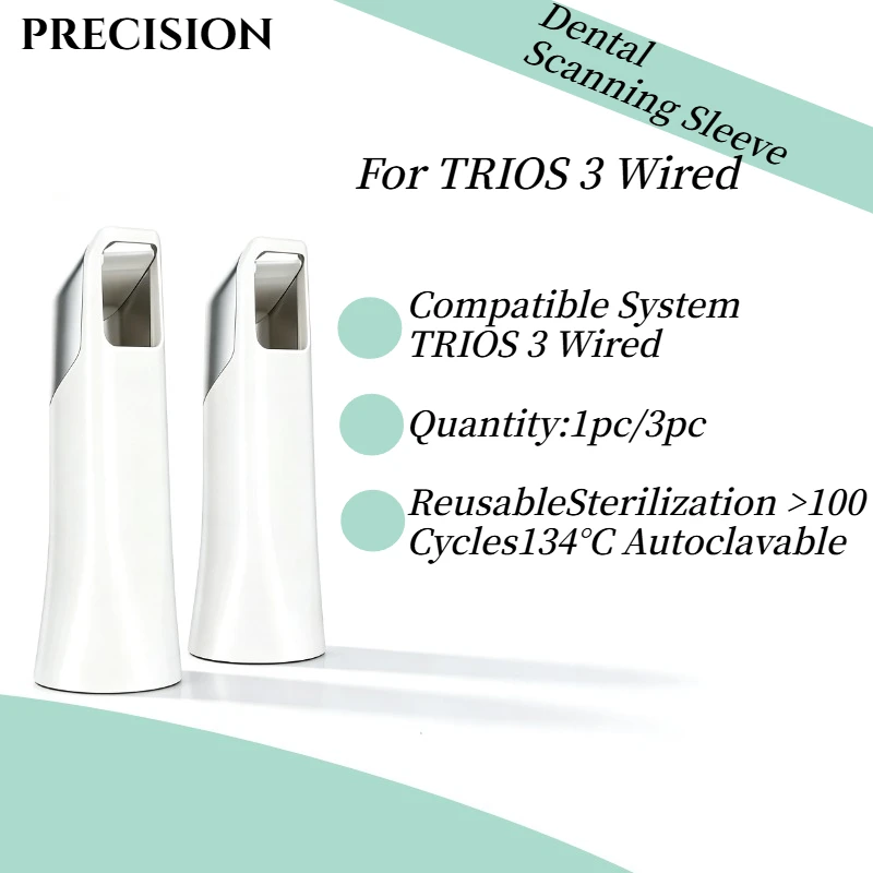 Dental Intraoral Scanner Tip with Mirror Compatible with TRIOS 3 Wired Wireless/Wired Head Core Dental Instrument Accessories