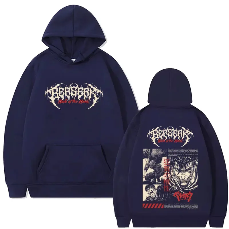 أنيمي Berserk الشجاعة الجرافيك هوديي المبارز جاتسو التضحية Zodd البلوز الرجال النساء عادية الصوف كنزة بمقاس كبير هوديس