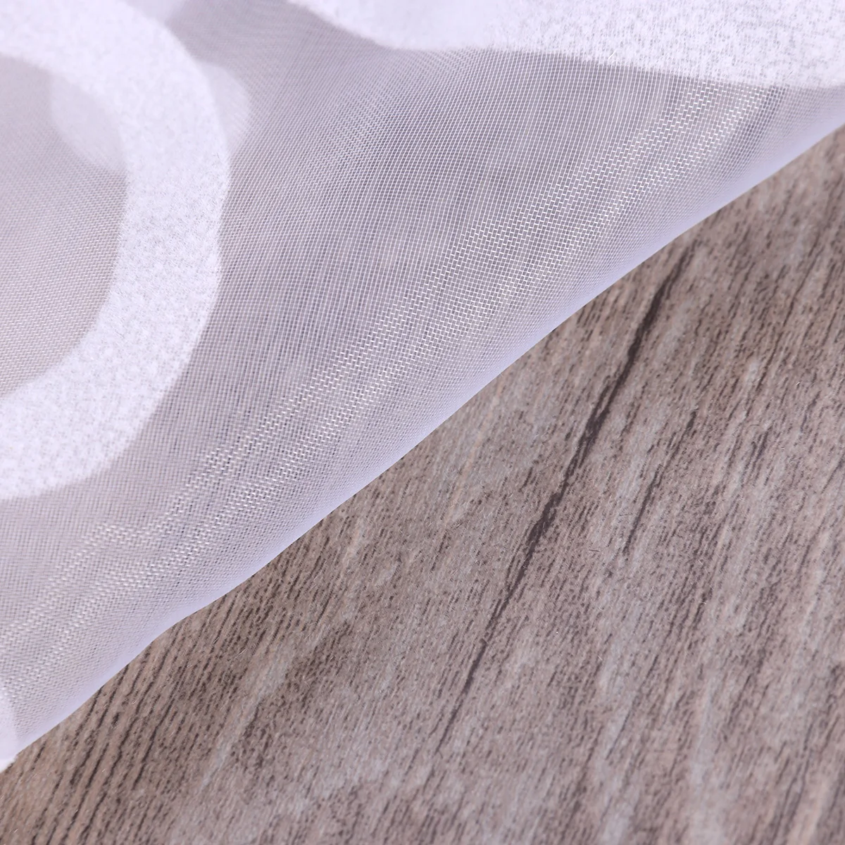 Premium Flocking Sheer Curtains 100X200Cm Coffee For Bedroom Living Room Window Tulle Transparent Voile Screen Rod Pocket