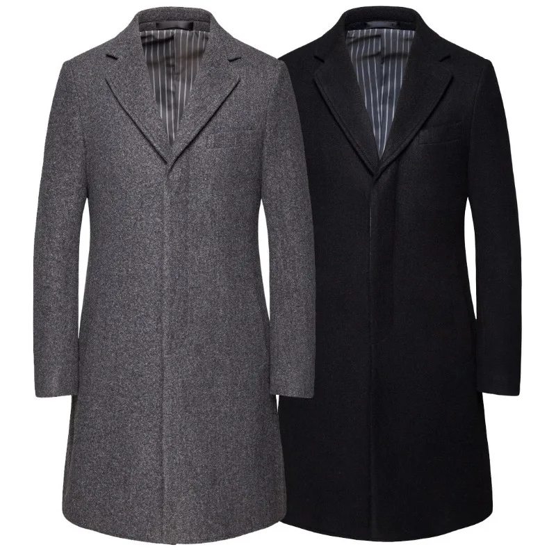 Autumn and Winter New Medium and Long Coat Loose Large Size Secret Door No Woolen Coat Coat