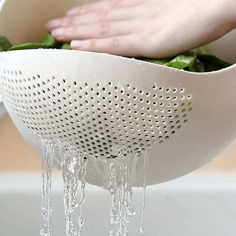 

【Hot sales】Rice Drain Basket Rice Filter Fruit and Vegetable Drain Sieve Kitchen Supplies Small Tools Multi-Purpose Strainer