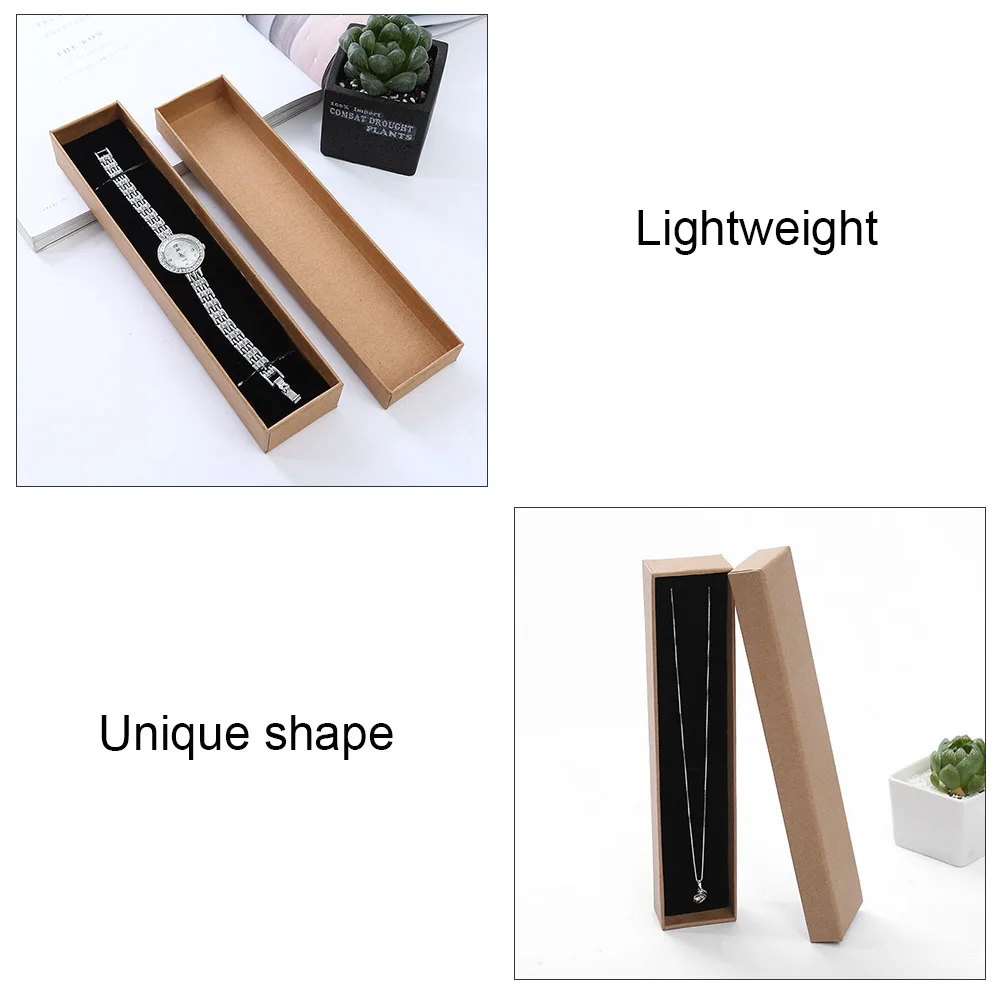 

Watch Box Storage Case Cardboard Sponge Protective Compact Lightweight Dustproof Jewelry Display Bracelet Necklace Watch Storage