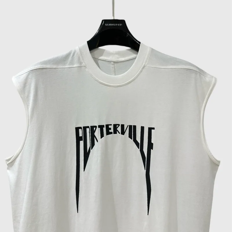 HKSH 2026 Spring Summer New Printed Vest Men Tide Dark Women Round Neck Loose Streetwear American Vintage Sleeveless Top HK3851