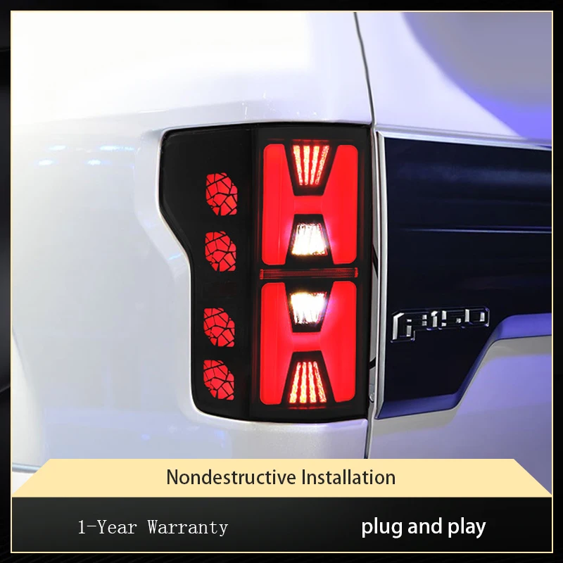 Car Stuff Styling For Ford Raptor F150 F-150 2015-2021 Rear Lamp DRL Taillight Turn Highlight LED Bulbs Reverse Auto Accessories