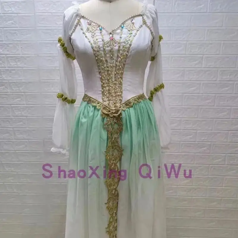 Costume da balletto per adulti La Bayadera per ragazze, competizione professionale, tutù di scena, costume da ballo in chiffon