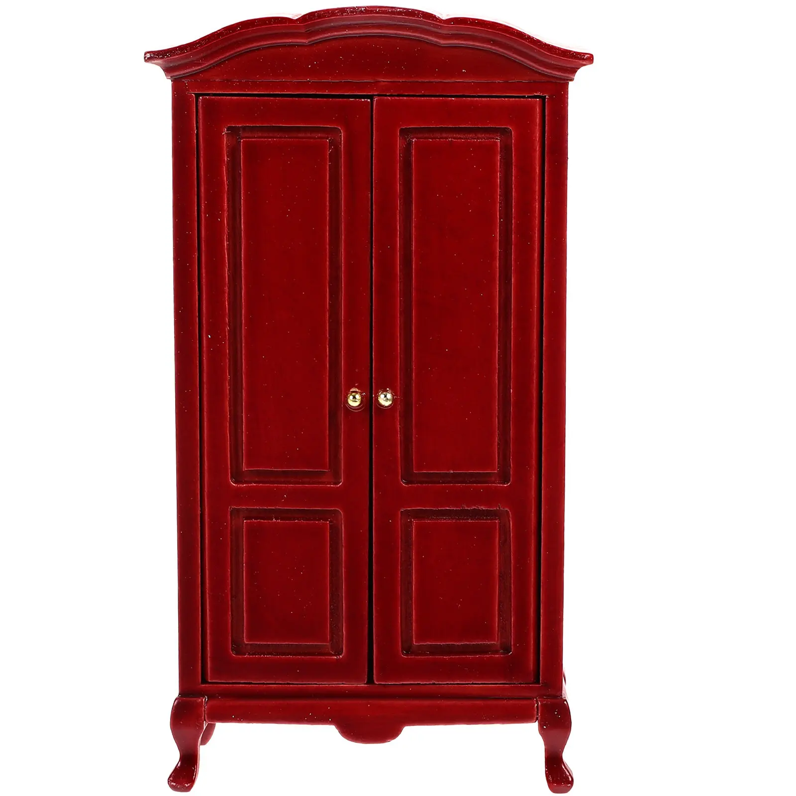 

Miniature Wooden Wardrobe Compact Size Micro Scene Bedroom Tiny Wood Closet Mini Furniture House Miniature Furniture