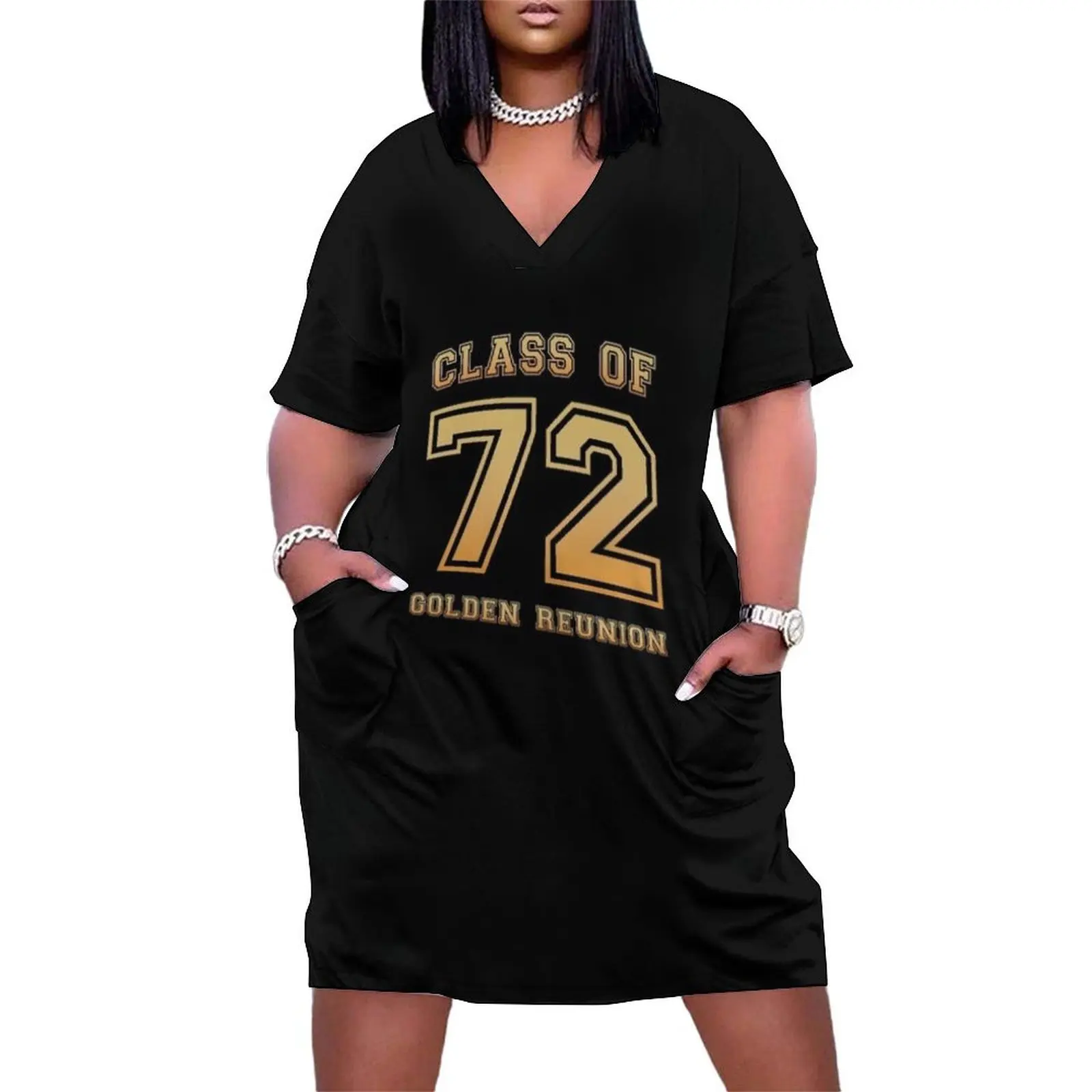 

Class of 72 1972 class reunion 50th golden reunion Loose Pocket Dress women"s evening dresses 2024 Women"s summer skirt