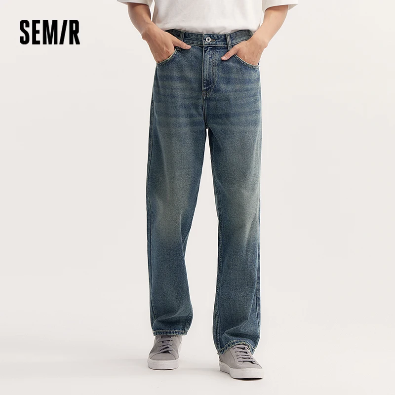 

Semir Jeans Men 2025 Fall Street Style Vintage Loose Straight Leg Casual Pants