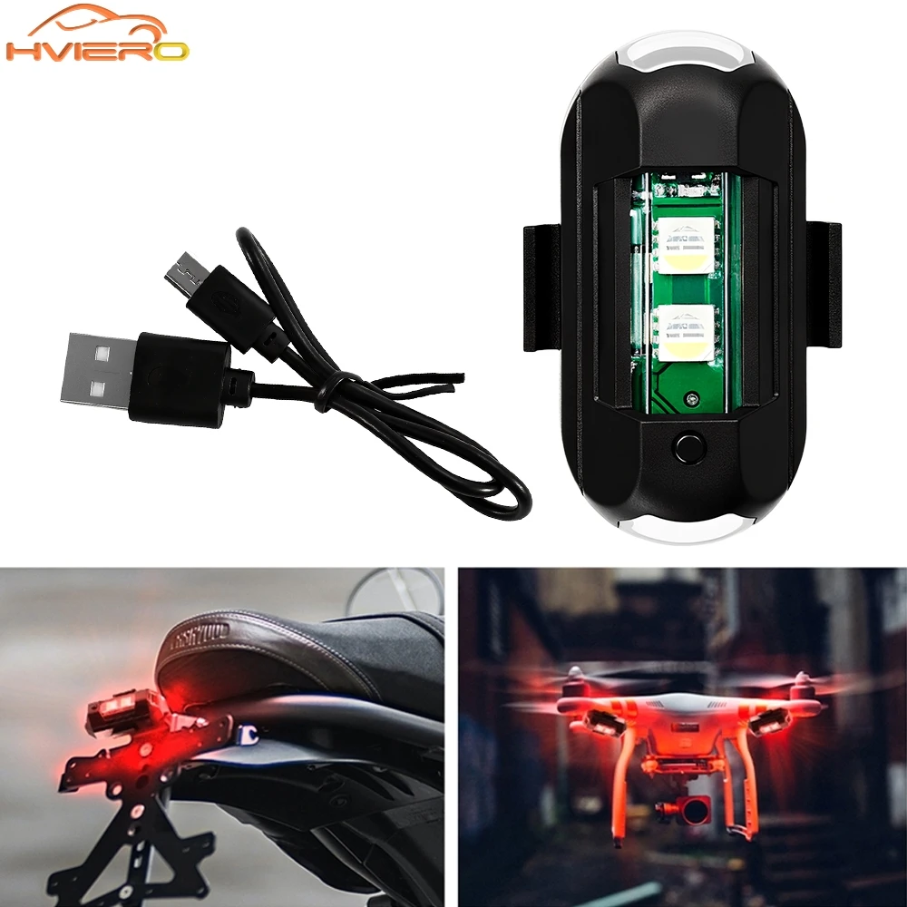 

1pcs Drone Aircraft Light Motorcycle Tail Lamps USB Car Warning Safety Signal Bicycle Magnetic Strobe Universal Multiple Colors