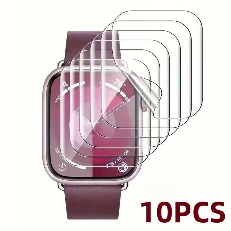 10PCS Transparent Hydrogel Film For IWatch 49MM 46MM 45MM 44MM 42MM 40MM 38MM Screen Protector For Apple Watch seires