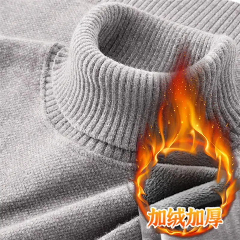 الرجال سترة جديدة ملابس للرجال الشتاء الملابس الدافئة الخريف عادية قميص طويل الأكمام ملابس الشباب تدور قبالة البلوز تريكو #6