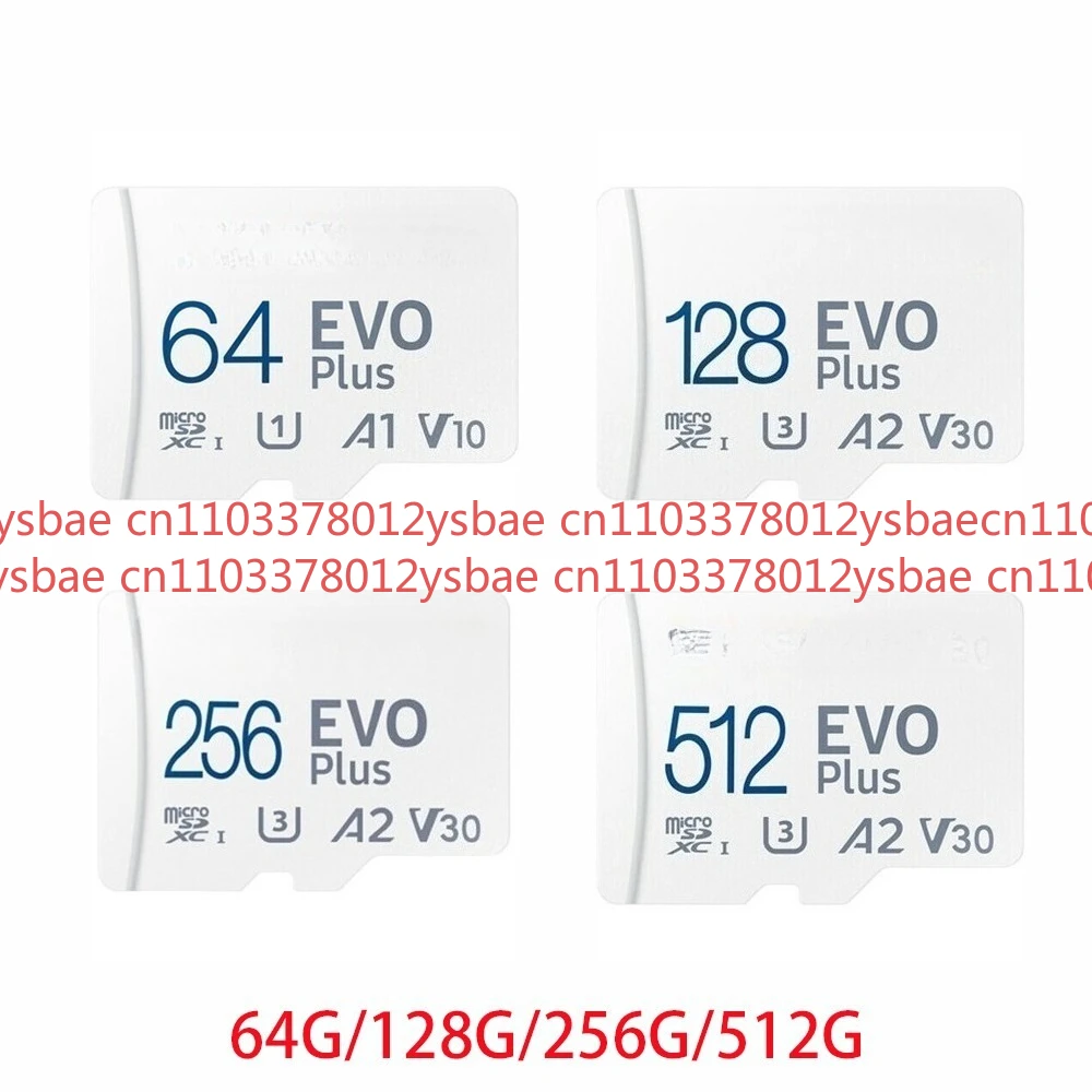 FOR Samsung EVO Plus 64GB 128GB 256GB 512GB 160MB/s Class 10 SDXC Micro SD Card，Used