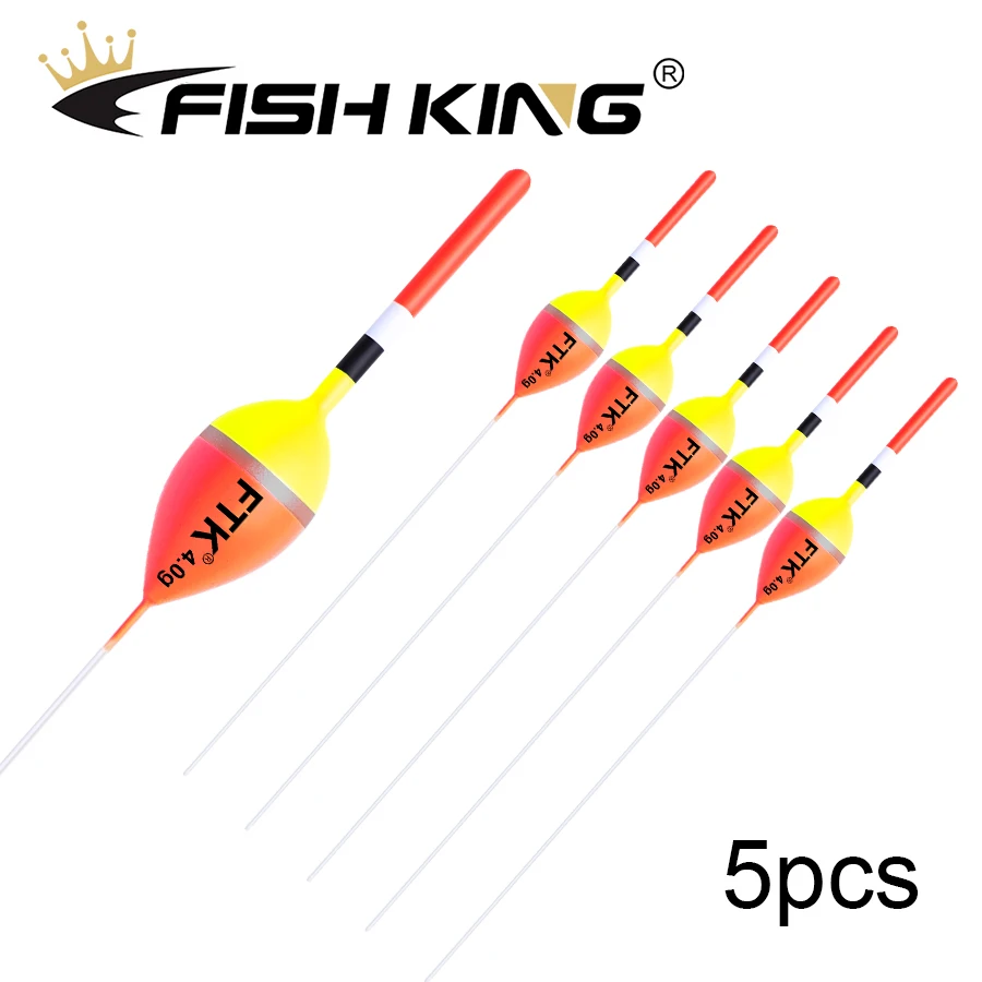 FISH KING 5Pcs/lot Fishing Float Barguzinsky Fir Floats Float 1-4g 18-22.5cm For Carp Fishing Fishing Tackles Tool