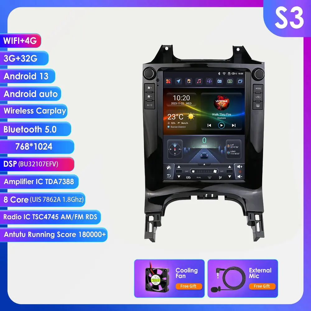 2DIN Draadloze Carplay Android 14 Autoradio voor Peugeot 3008 2010 - 2017 Multimedia GPS 360 Camera Intelligent Scherm 9.7" Autoradio