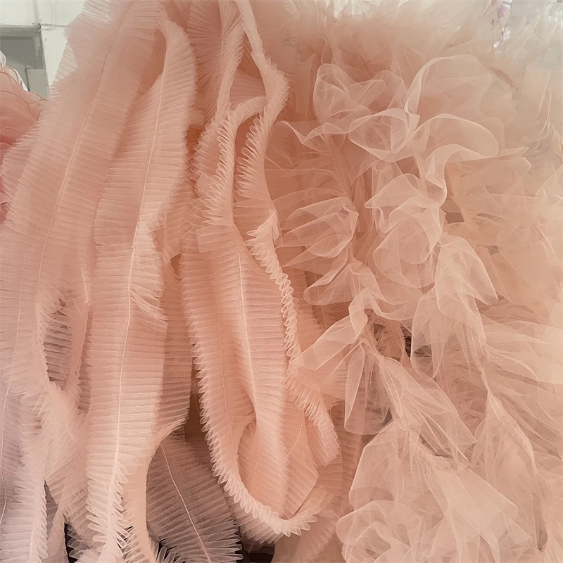 1 Yard di alta qualità Nylon Tulle pizzo Trim cucito pizzo per principessa festa spettacolo vestito ragazze bambini matrimonio fiore bambino tutu vestito