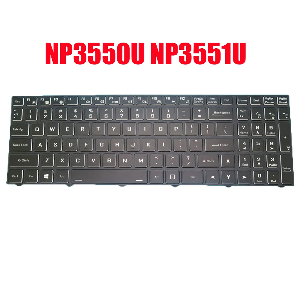 Laptop Keyboard For Sager NP3550U NP3551U NS50MU NS50PU English US Black Without Backlit New