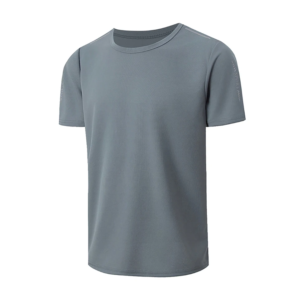 4/1 Pcs Men's Summer Multicolor Quick-drying Sports Short Sleeve Loose Breathable Fitness Running Badminton T Reflective Strip