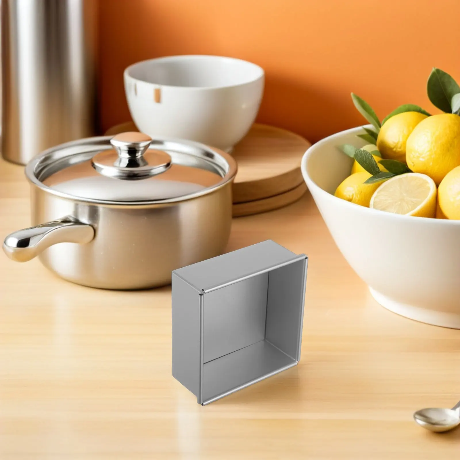 Square Aluminum Cheesecake Pan Removable Bottom Safe Rolled Edges 5 Inch Baking Tray for Cheesecake Chiffon Cake Mousse Brownies