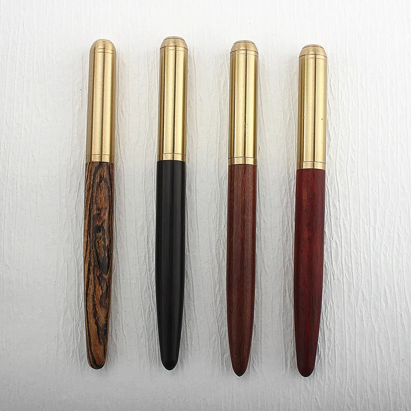 

Retro Sandalwood Bronze Fountain Pen 0.5mm Luxurry Wooden Office Business Writing Art Calligraphy Pens Gifts Stationery