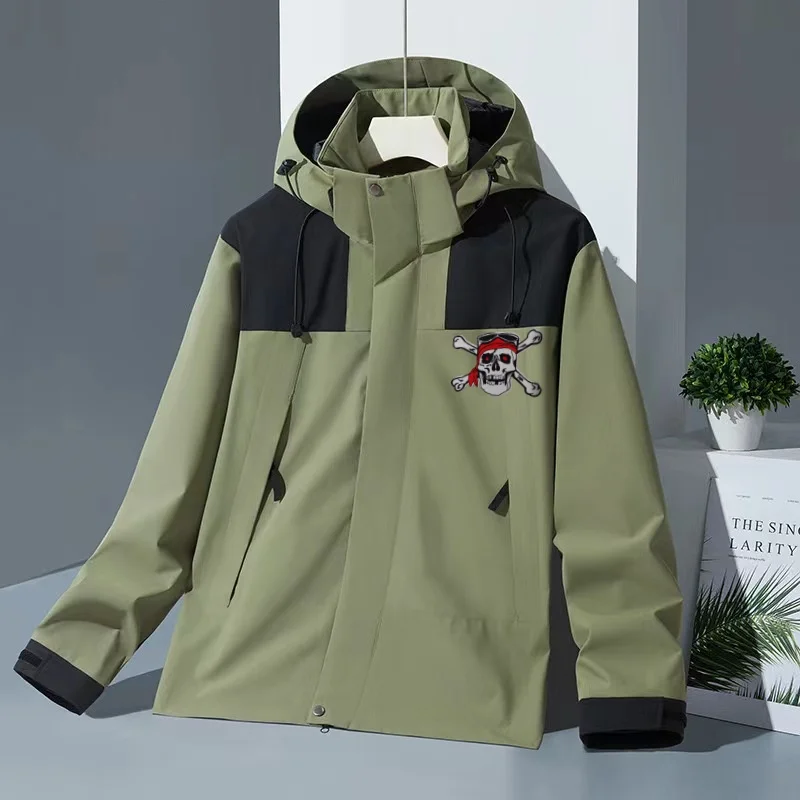 Chaquetas con capucha desmontables a juego para hombres y mujeres, chaqueta impermeable y a prueba de viento, ropa de senderismo para jóvenes, color al aire libre, gran oferta