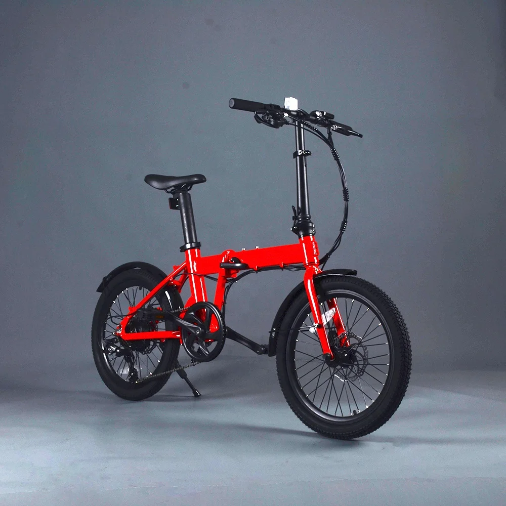 

Hottech 20-Inch Folding Electric Dirt Bike For Adults 250W Beach Cruiser Bicycle Integrated Battery E Bikes Self-Charging