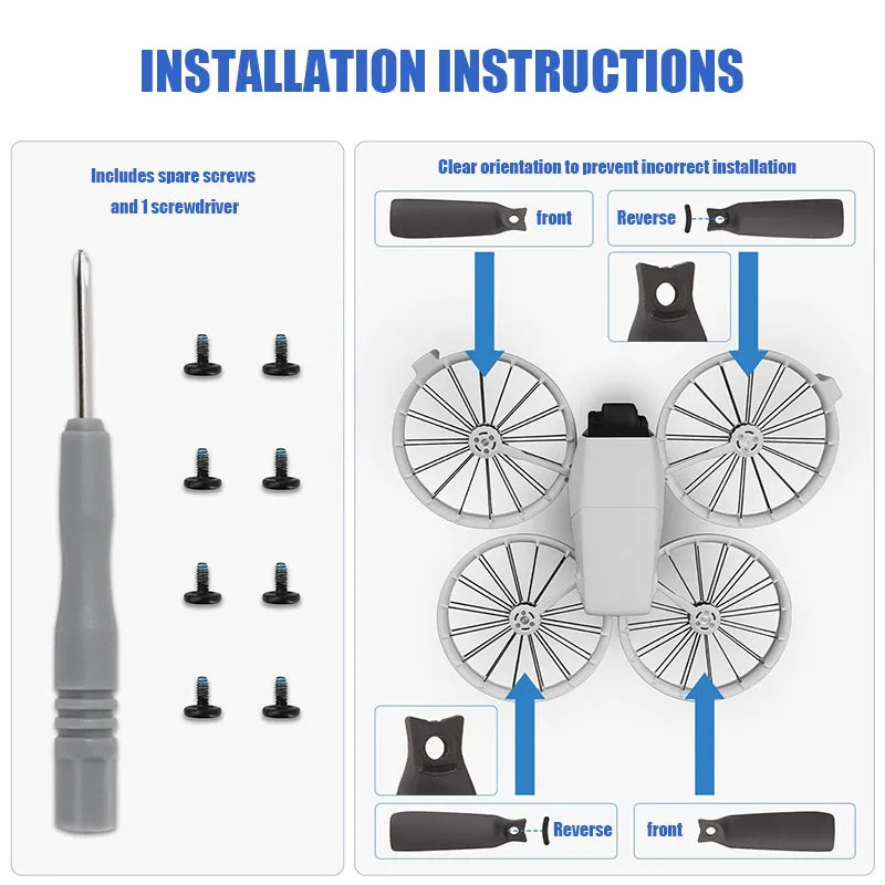 VOLODYMYR 8 قطعة المروحة الطائرة بدون طيار شفرة خفيفة الوزن الإفراج السريع الدعائم شفرة المسمار الجناح ل DJI الوجه ملحقات طائرة بدون طيار #4