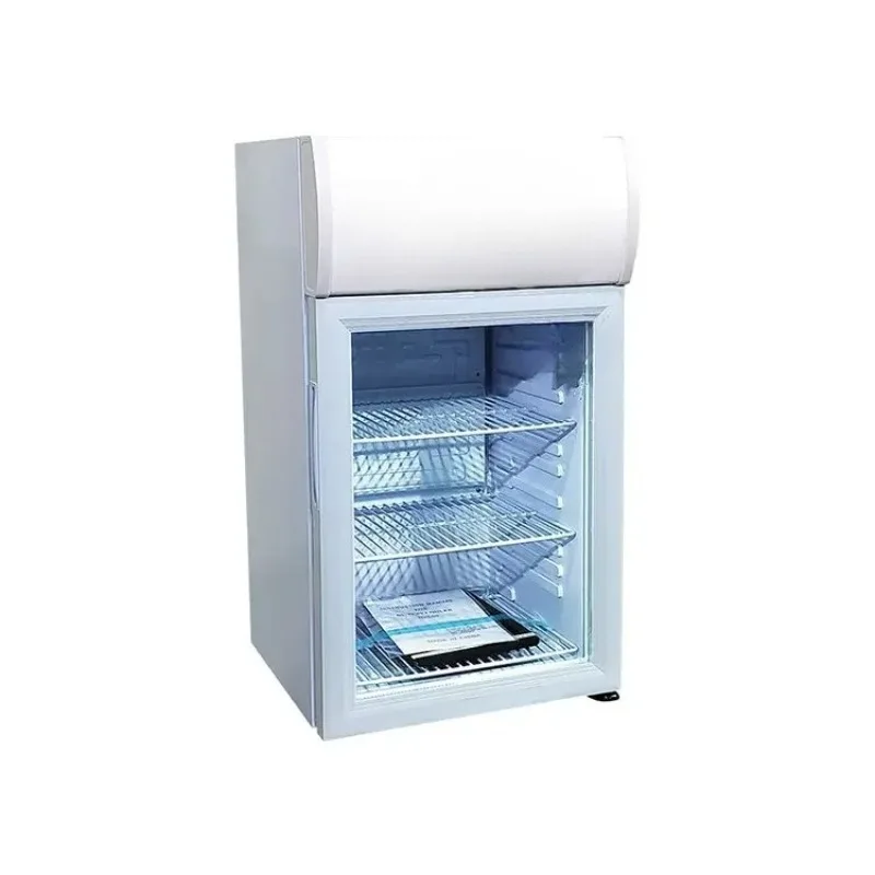 

42 Liter mini refrigerator with LED Light glass door Freestanding Mini Fridge for Travel home bar Tea House