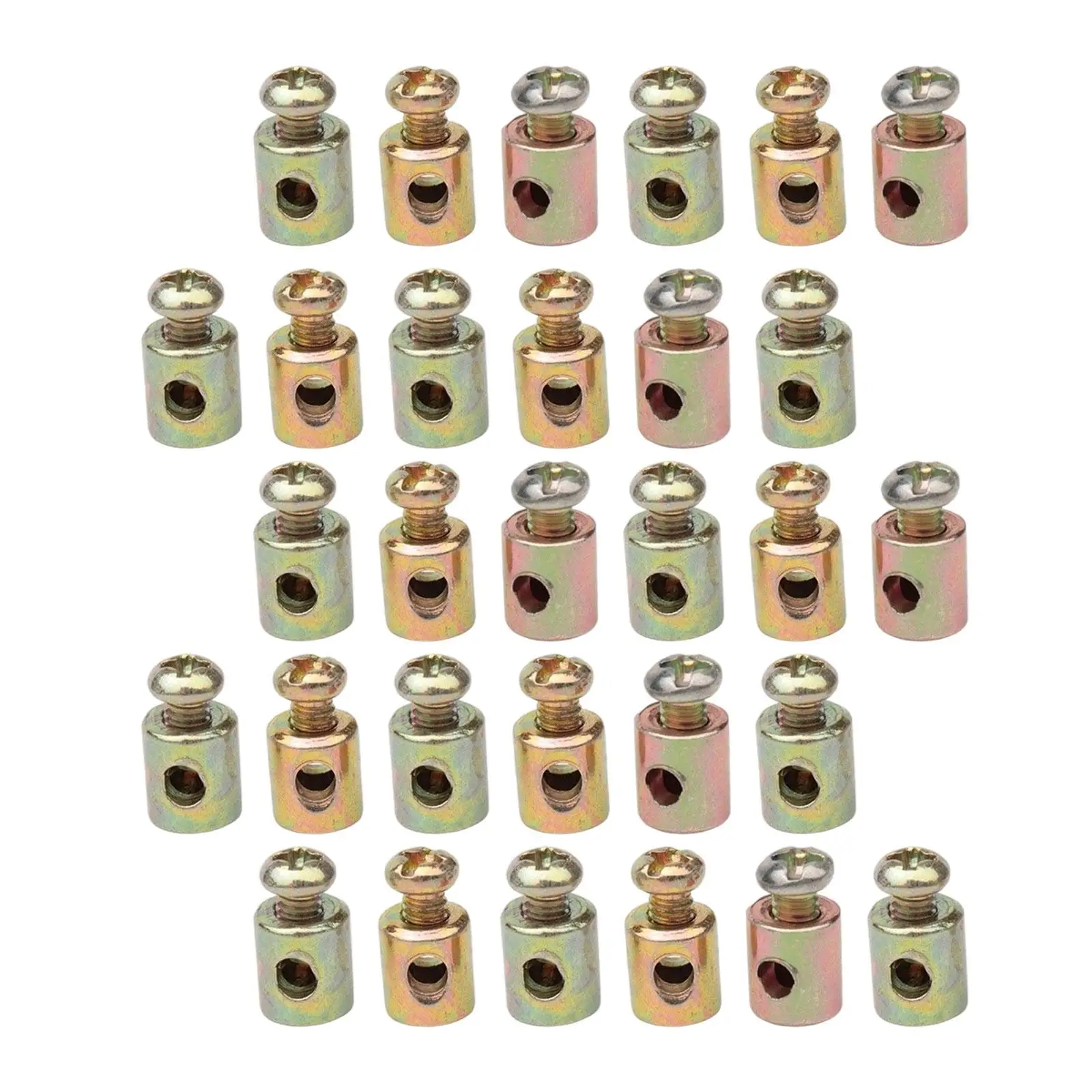 30Pcs Cable Throttle Choke Universal Metal Lock Clamps Brake Line Throttle Cable Ends for Tractor Motorized Bike