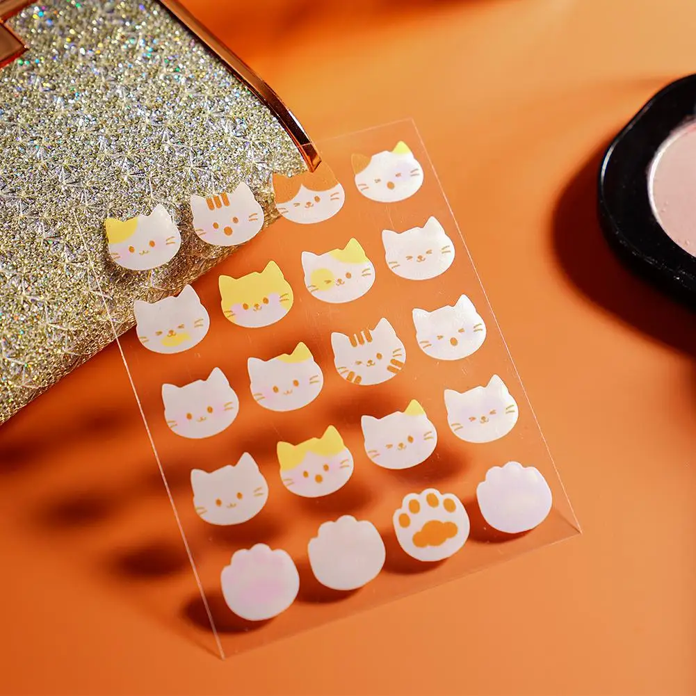 20 Stück Cartoon Katze Akne Patch Hydro kolloid Akne Patch Akne Patch Patches Flecken Markierungen Concealer Reparatur Aufkleber wasserdicht