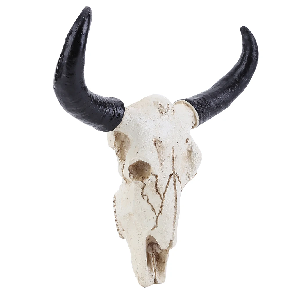 Kuh Schädel Kopf Anhänger Wandbehang Longhorn Kuh Schädel Kopf Ornament Figuren Handwerk Mode Nostalgische Realistische Kinderzimmer Dekor