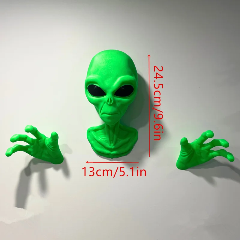 Green Alien UFO Visitor 51 Area Extraterrestrial Organism Monster Study living room wall hanging ornament Sci-Fi Lover's Gift