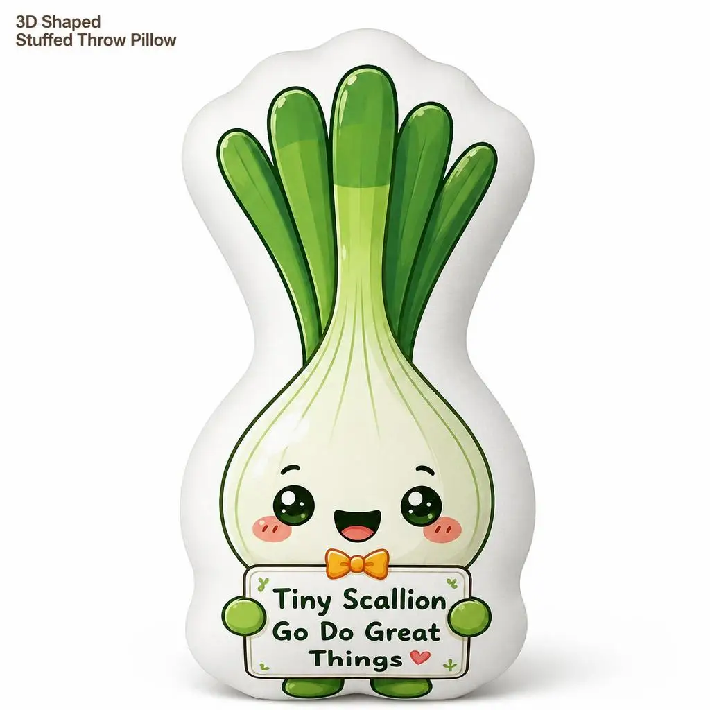 Scallion Great Things Plush Pillow Cushion Irregular Stuffed Throw Pillow Home Decor Gift Sofa Bed