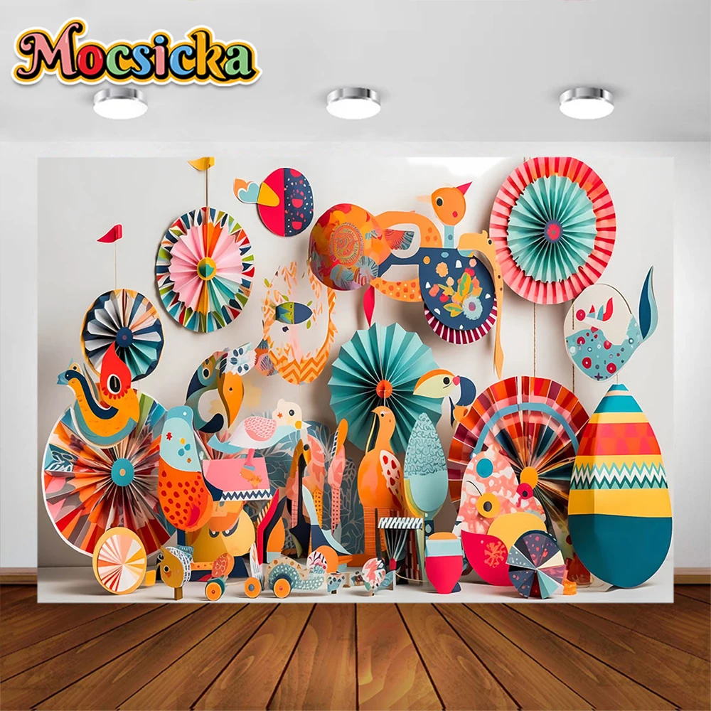 

Mocsicka Mexican Style Stars Photography Background Colorful Animals Toys Decoration Kids Boys Portrait Shoot Studio Banner