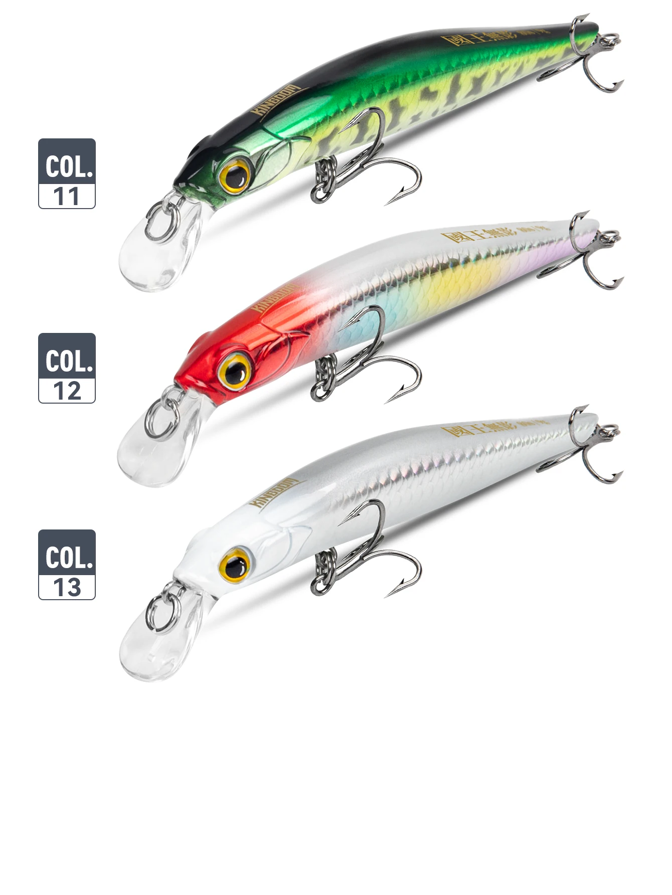 Kingdom Sinking Minnow Angelköder 60 mm 80 mm 95 mm 105 mm künstliche harte Köder Wobbler Seebarsch Wobbler Angelgeräte – Detail 17