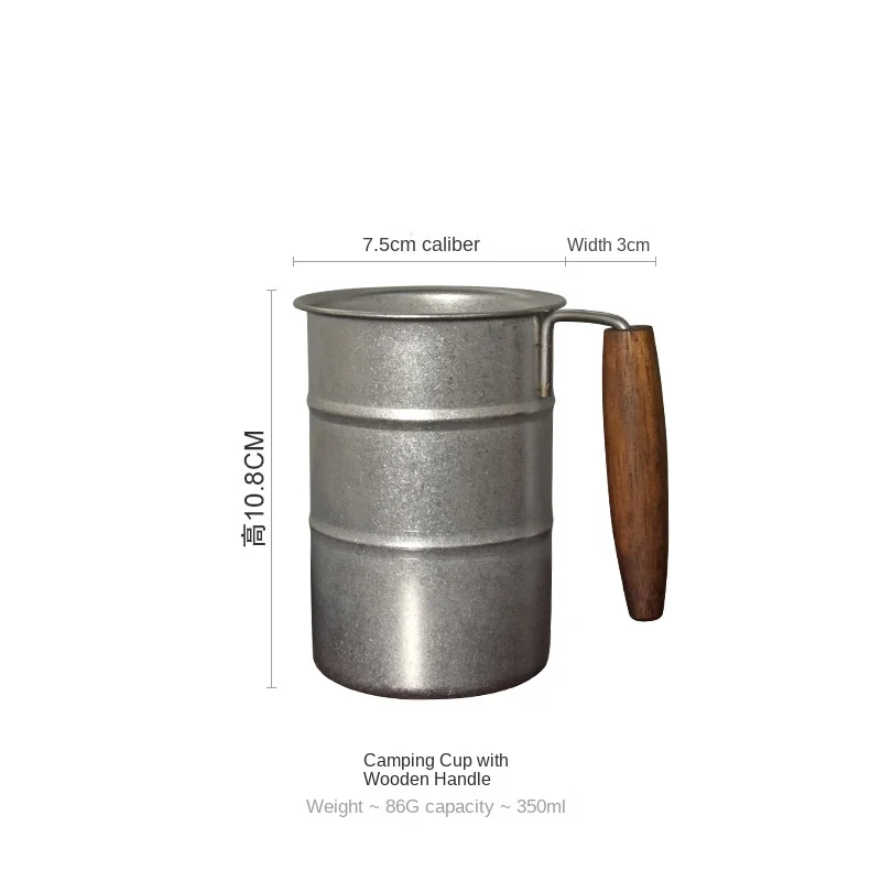 Snowflake retro industrial style beer mug 304 stainless steel water cup mug outdoor camping mug