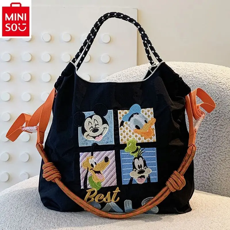 MINISO Disney Cartoon wysokiej jakości płócienna torba na zakupy moda damska Cartoon Michirubuto podręczna torba na ramię na co dzień