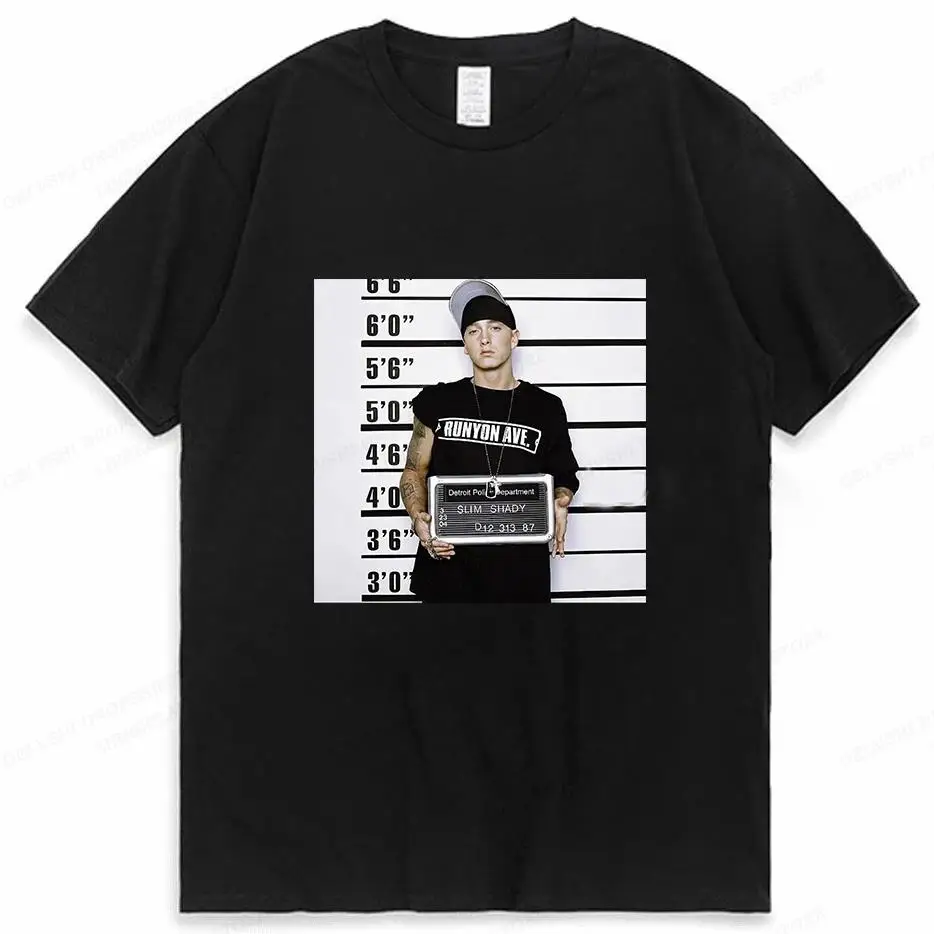 T-Shirt z wydruk graficzny raperem w stylu Vintage moda na co dzień wycięcie pod szyją z krótkim rękawem Plus rozmiar T Shirt damski