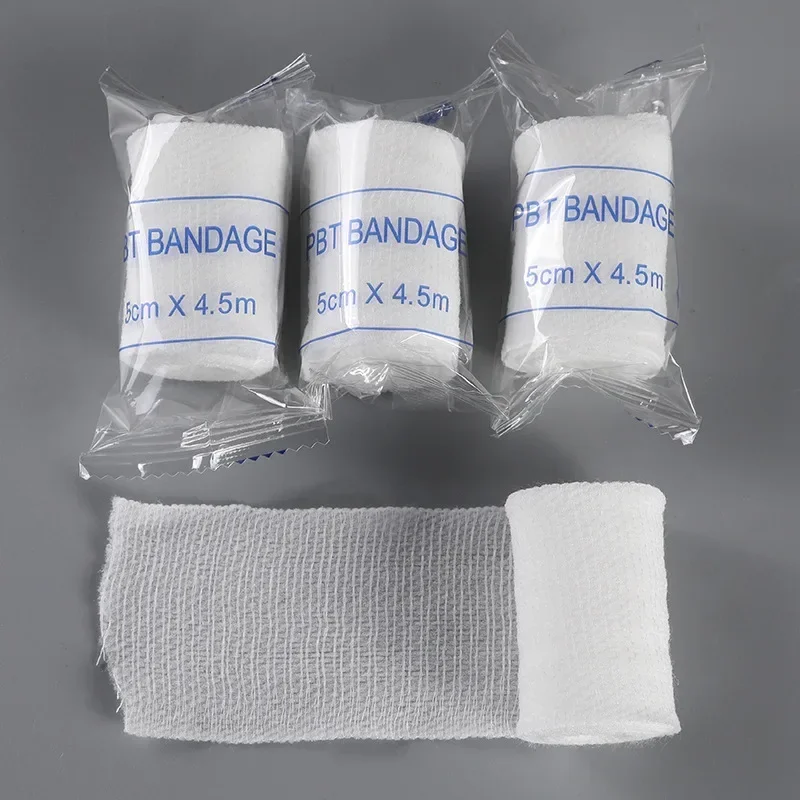 Imagem -04 - Fita Elástica Respirável de Gaze Pbt Primeiros Socorros Emergency Survival Nonwoven Cotton Wound Dressing 10 Rolls por Conjunto