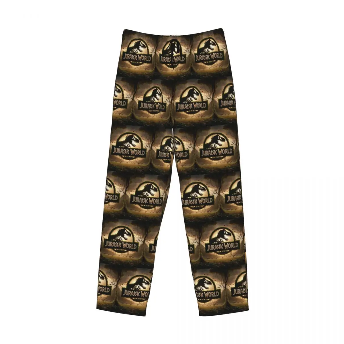 

Custom Jurassic World Pajama Pants Men Sleepwear Sleep Lounge Bottoms with Pockets